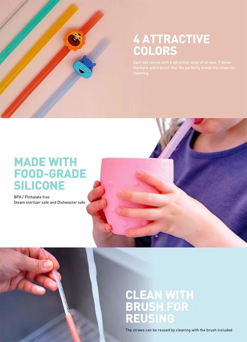 Marcus & Marcus Reusable Straws Family Set