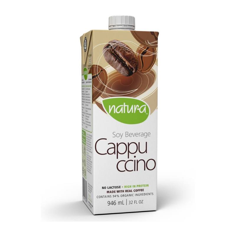 Natur-a Enriched Soy Beverage - Cappuccino (Organic), 946 ml.