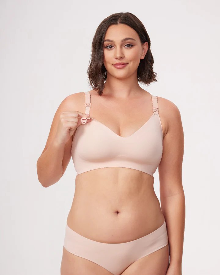 Momcozy Ultra Soft Seamless Wirefree Maternity and Nursing Bra
