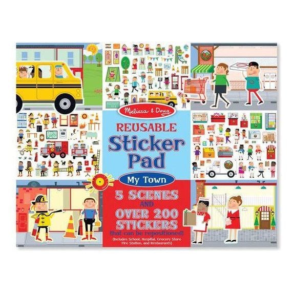 Melissa & Doug Reusable Sticker Pad - Town