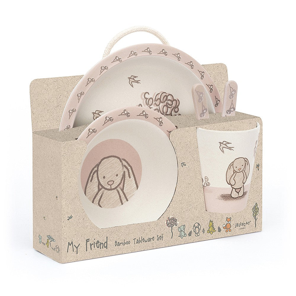 JellyCat My Friend Bunny Bamboo Set