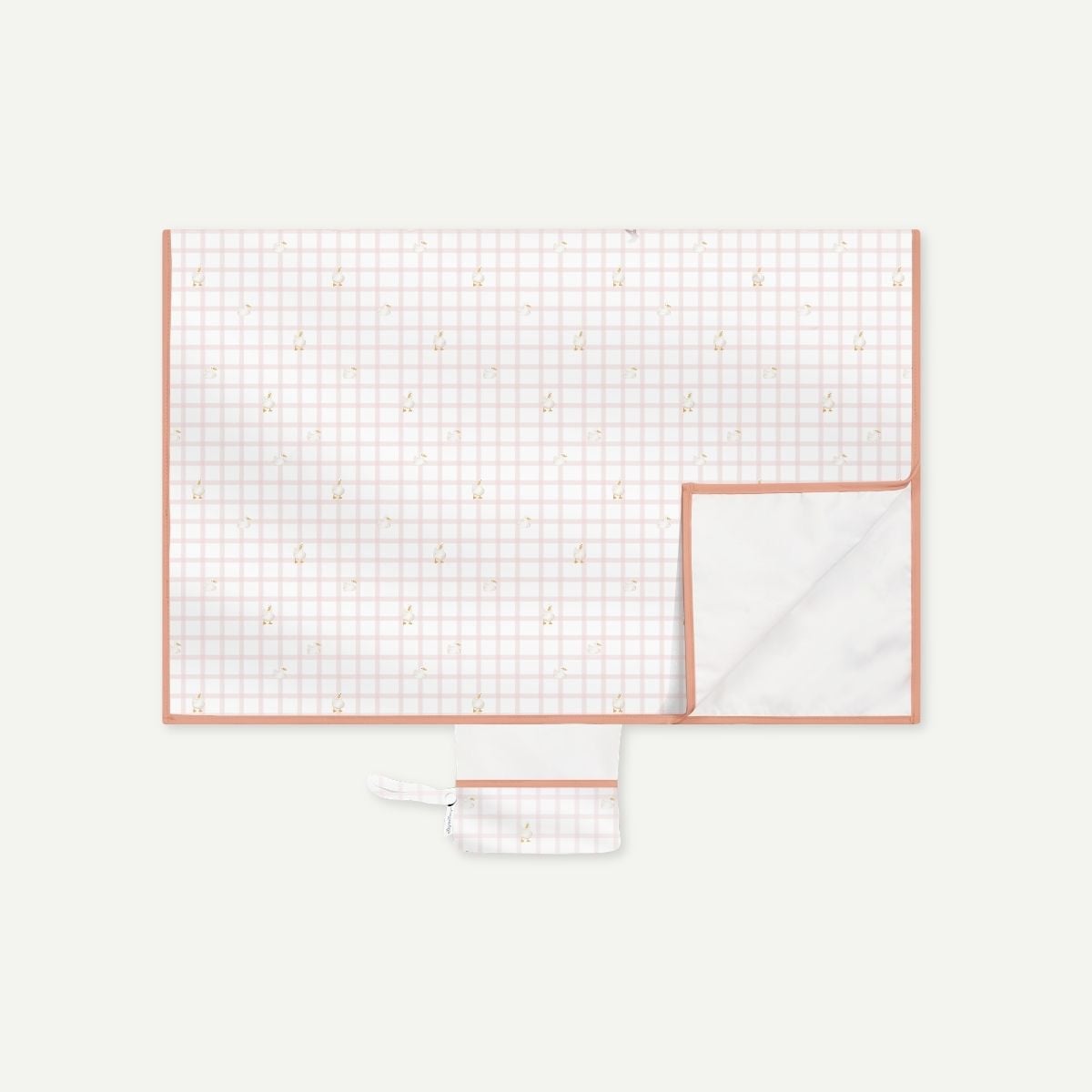 Elly Milley EasyPack Diaper Changing Mat - Gingham Pink Ducky