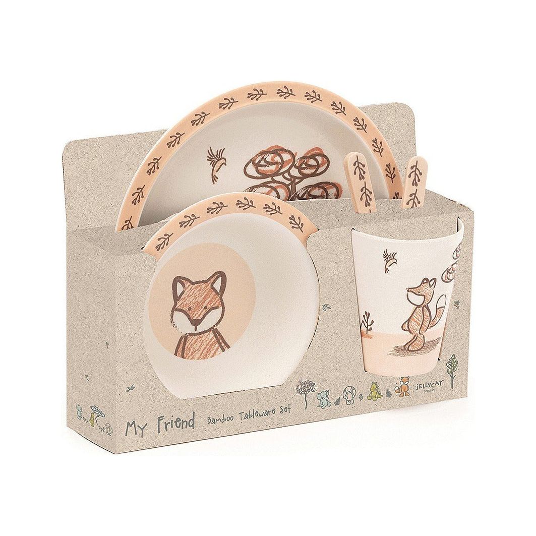 JellyCat My Friend Fox Bamboo Set