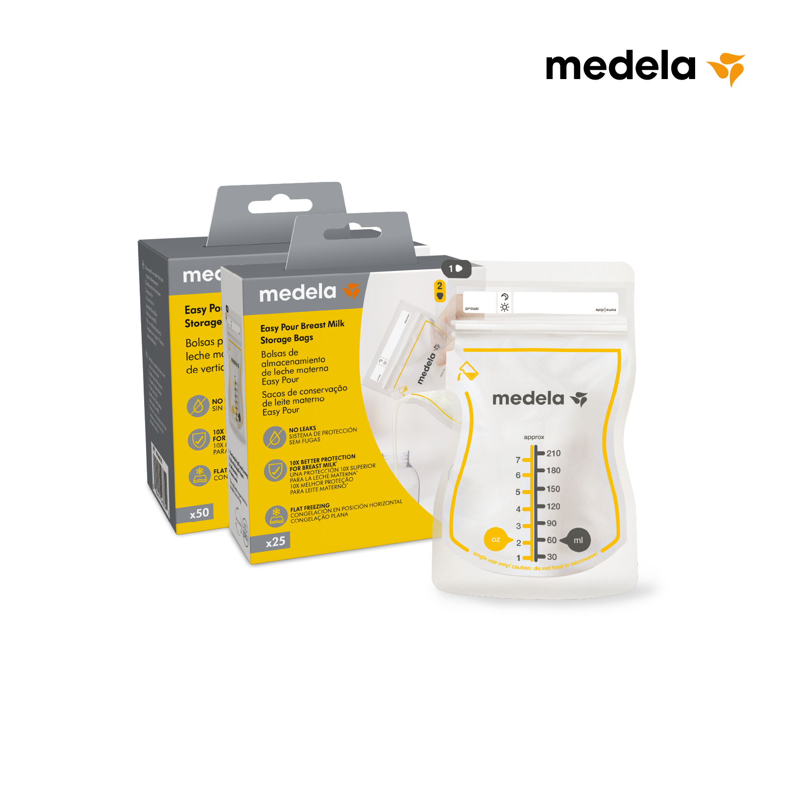 MEDELA Easy Pour Breast Milk Storage Bags
