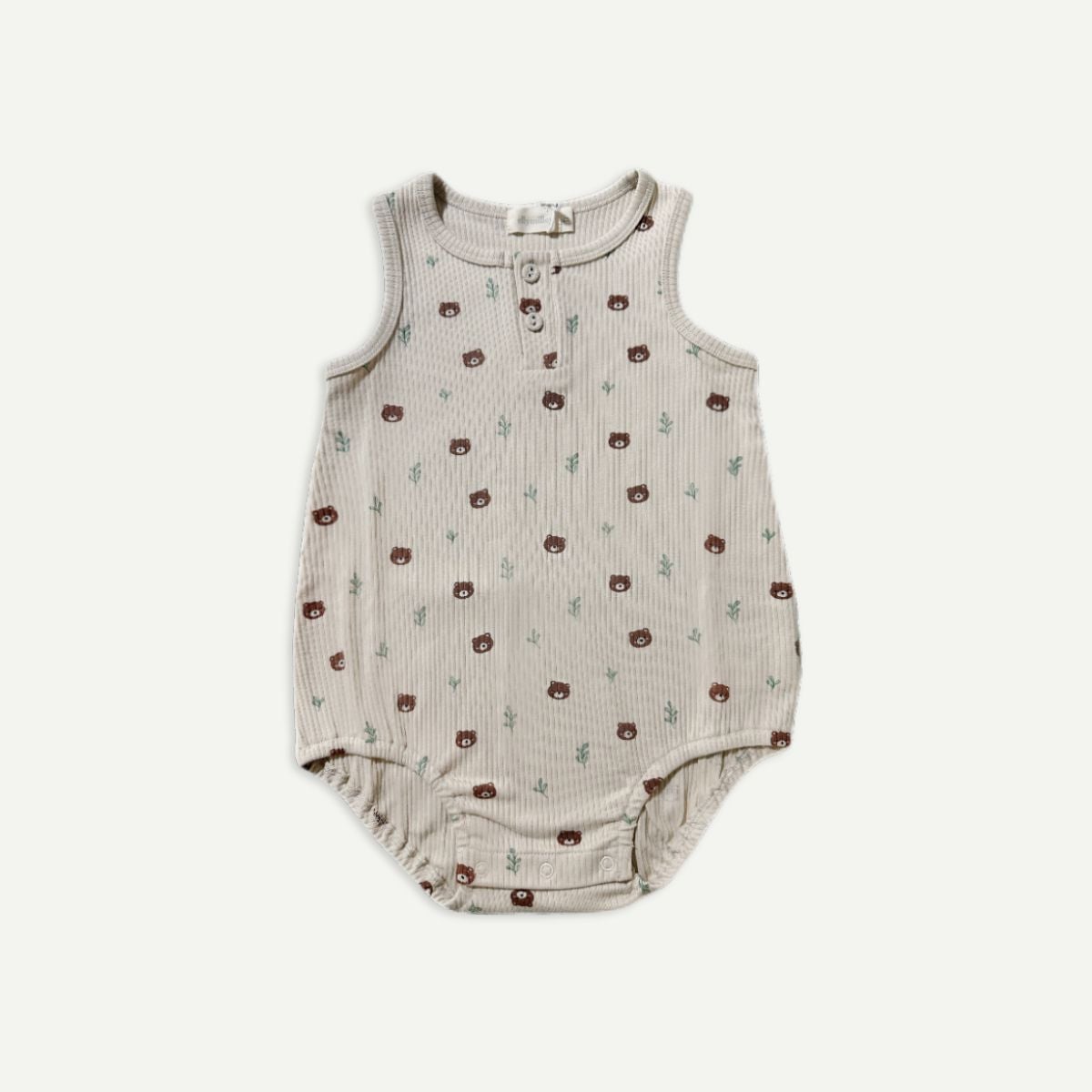Elly Milley TENCEL™ Organic Cotton / Vent Romper Woodland Bear
