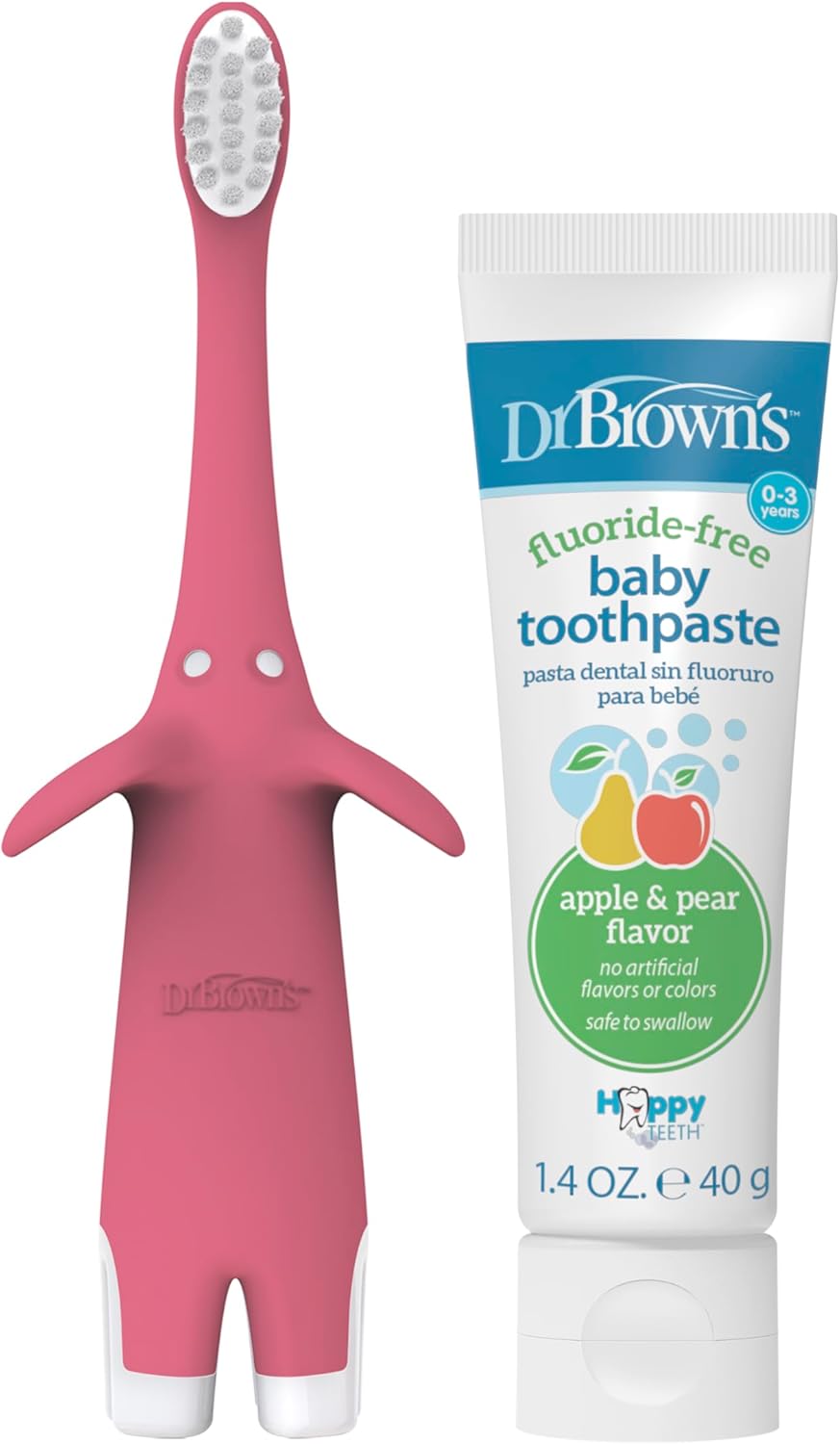 Dr. Brown's Infant-to-Toddler Toothbrush and Toothpaste Combo Pack