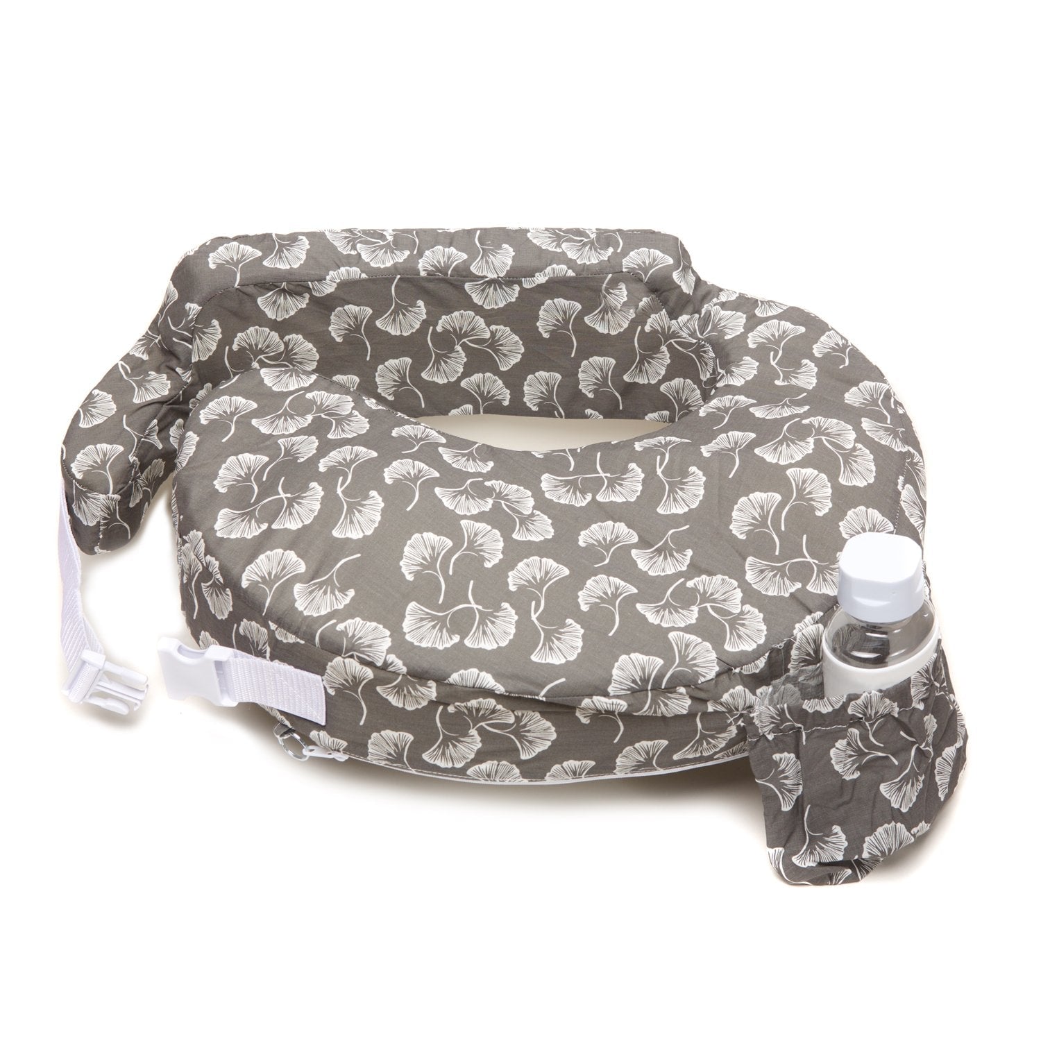 MY BREST FRIEND Nursing Pillow, Grey/White Flowing Fans