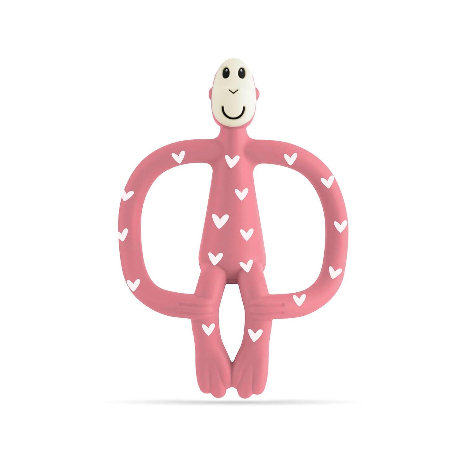 Matchstick Monkey Original Teething Toy with Tail - Love Hearts