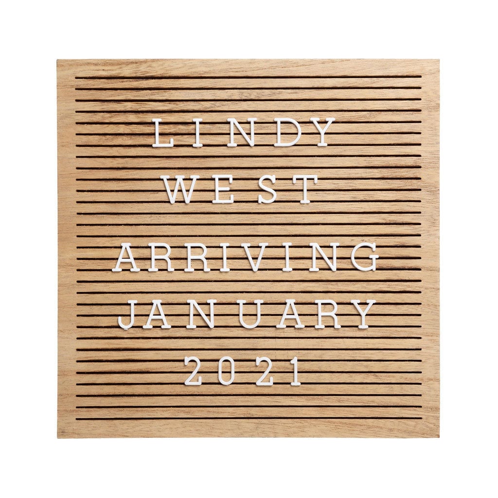 Pearhead Wooden Letterboard Set - Natural