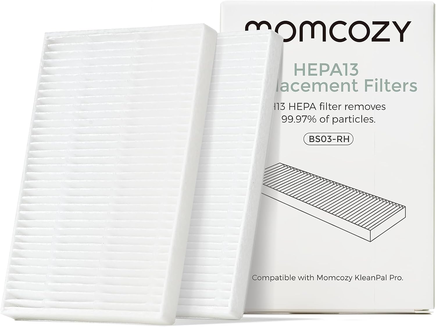 Momcozy KleanPal Pro H13 HEPA Replacement Filter 2-Pack