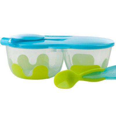 B.box Snack Pack with Soft Tip Spoon (Aqualicious)