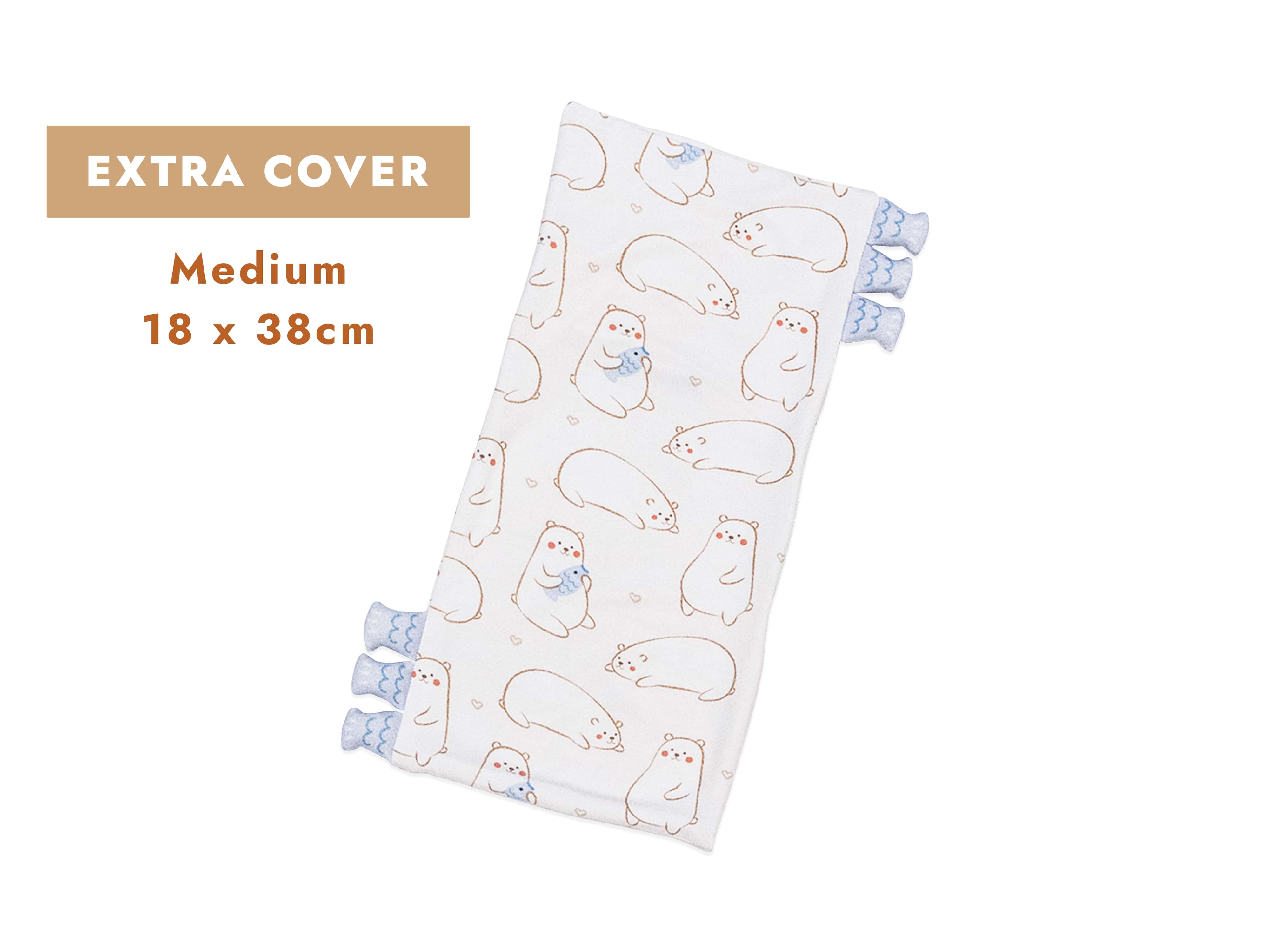 [EXTRA COVER] Cho Snuggy Buddy Pillow (Maru Bear: Medium 18 x 38cm)
