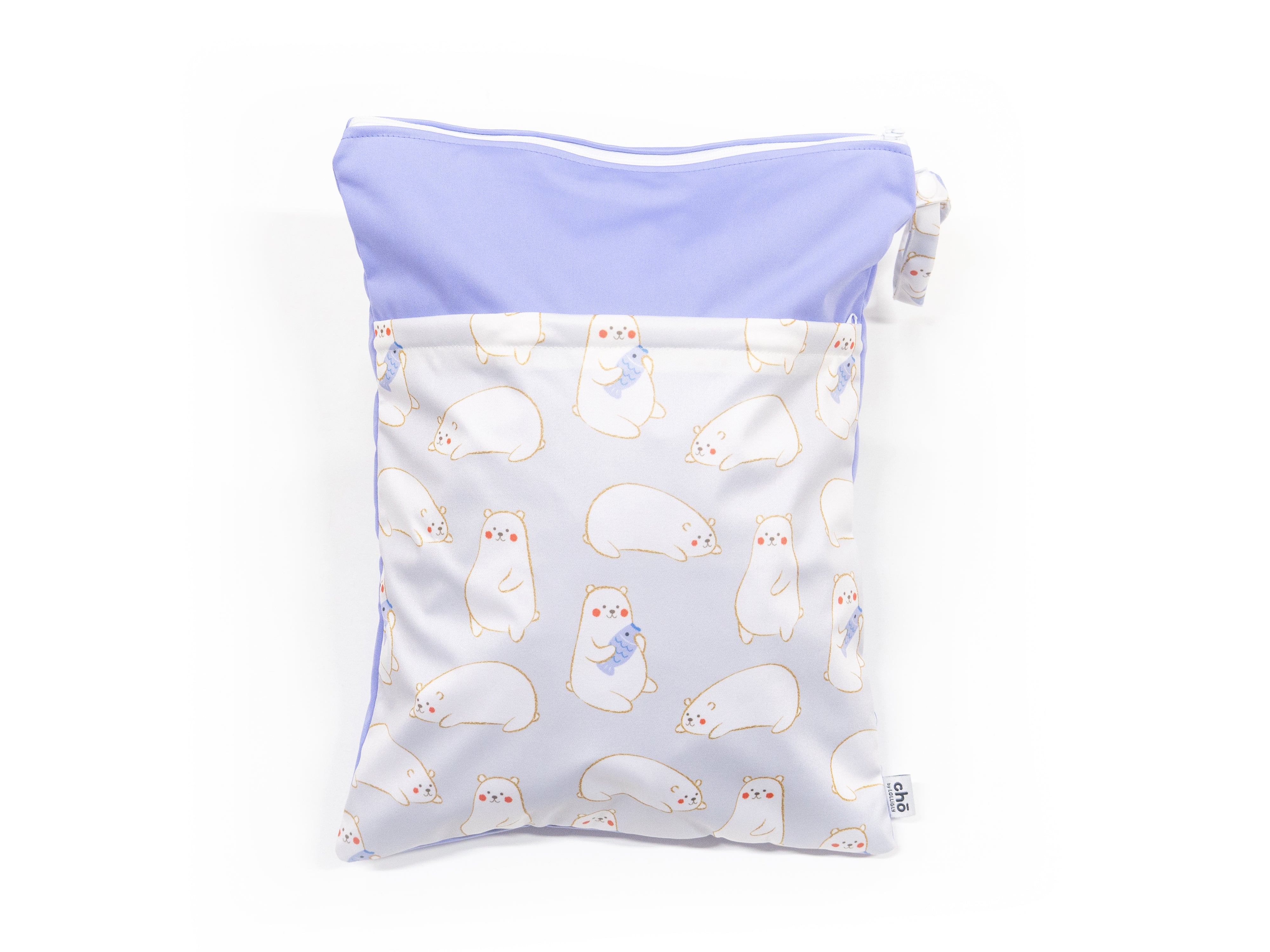 Cho Waterproof Diaper Wet Bag: Maru Bear Frost (40 x 30cm)