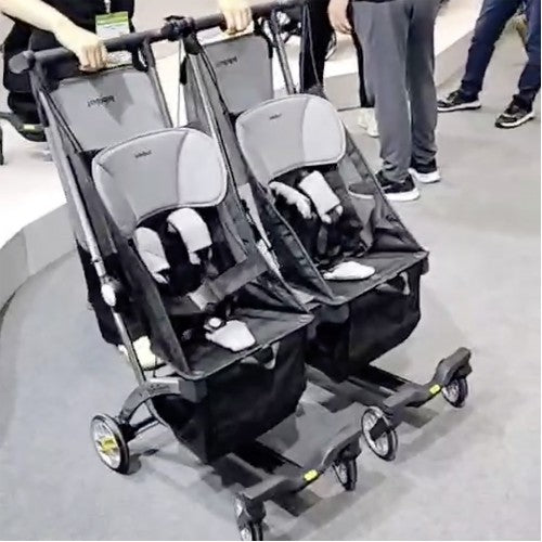 Lucky Baby Bibibot Ai City 1 Sec Auto-Fold Cabin Stroller - Twin Connector