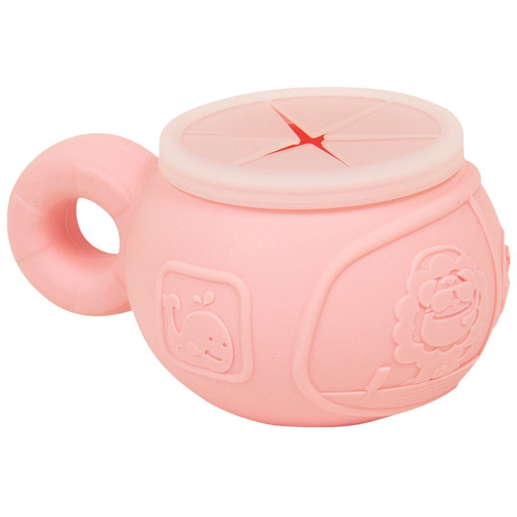 Marcus & Marcus Snack Cup (Pokey) | BPA Free Silicone Toddler Snack Bowl with Soft Spill-Proof Lid