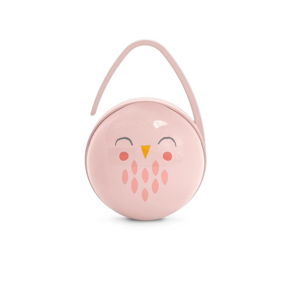 Suavinex Duo Soother Case - Bonhomia Owl Pink