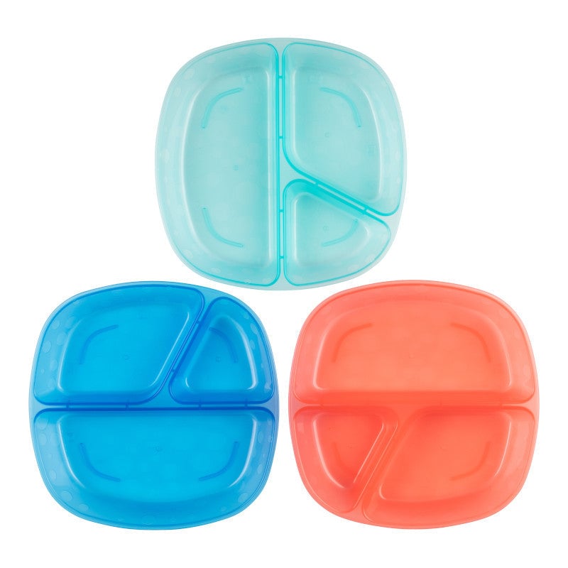 Dr. Brown's Divided Toddler Feeding Plate 3-Pack