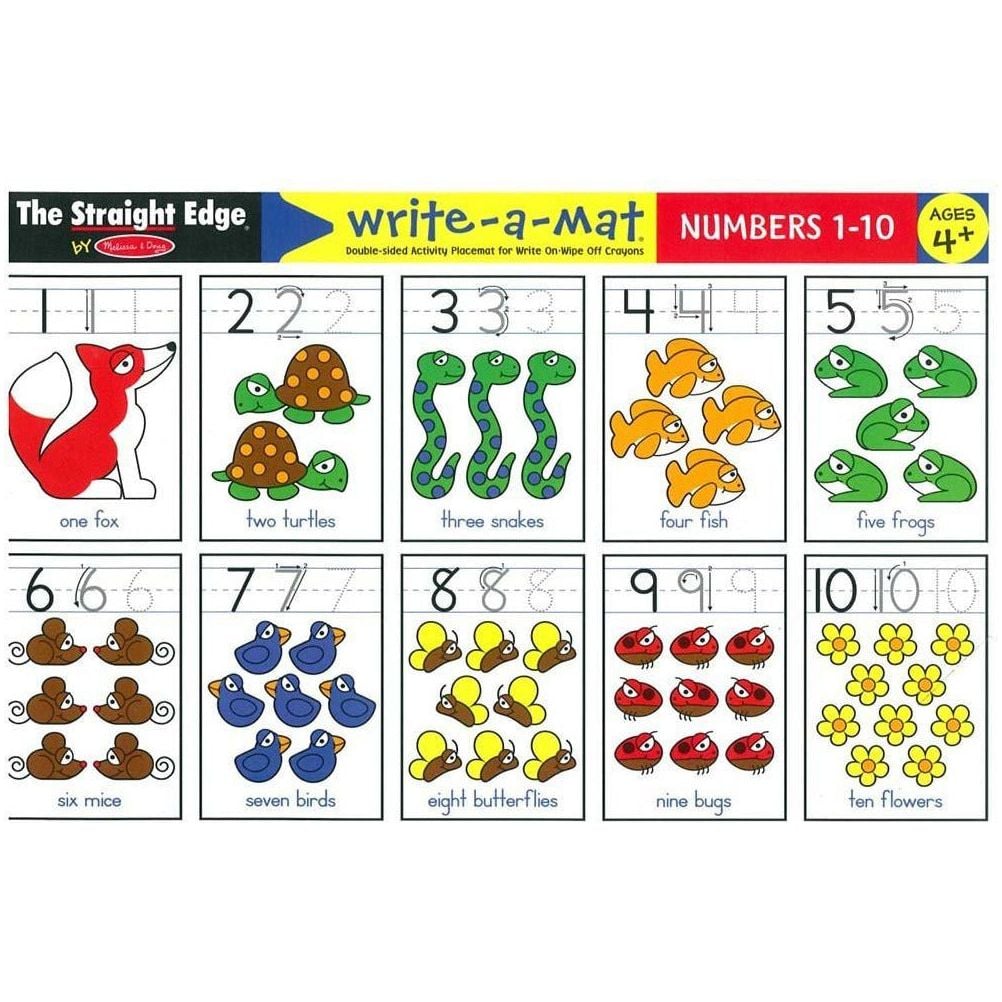 Melissa & Doug Numbers 1-10 Write-A-Mat