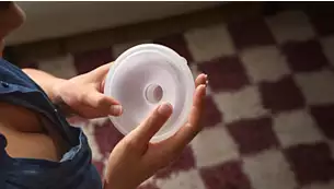 Silicone shields gently shape to your breasts