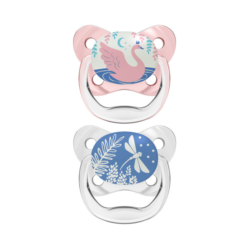 Dr. Brown's PreVent Orthodontic Silicone Glow-in-the-Dark Pacifiers 2-Pack