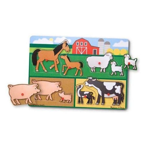 Melissa and Doug Farm Peg Puzzle - 8 Pieces