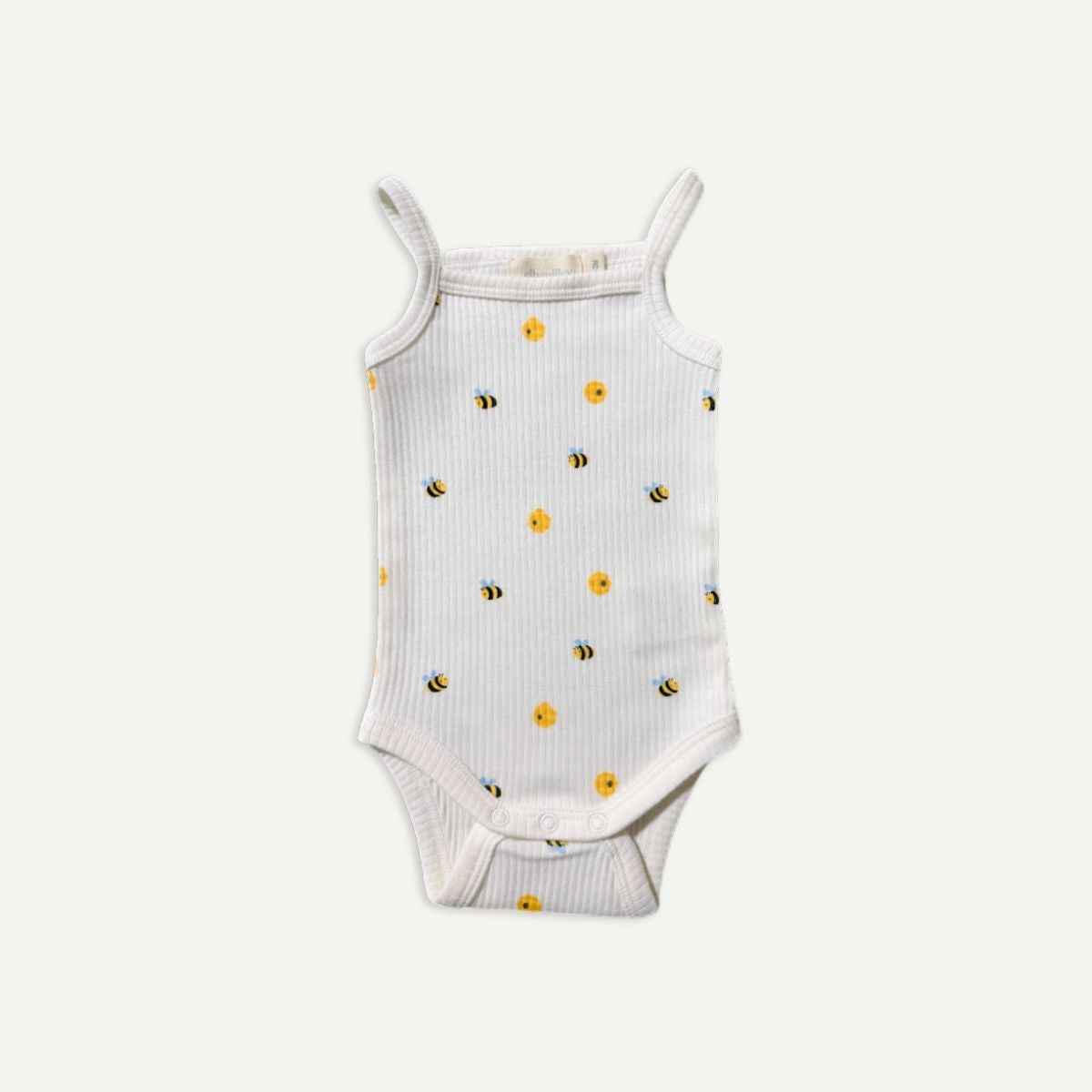 Elly Milley TENCEL™ Organic Cotton / Bouton Singlet Romper Honey Bee