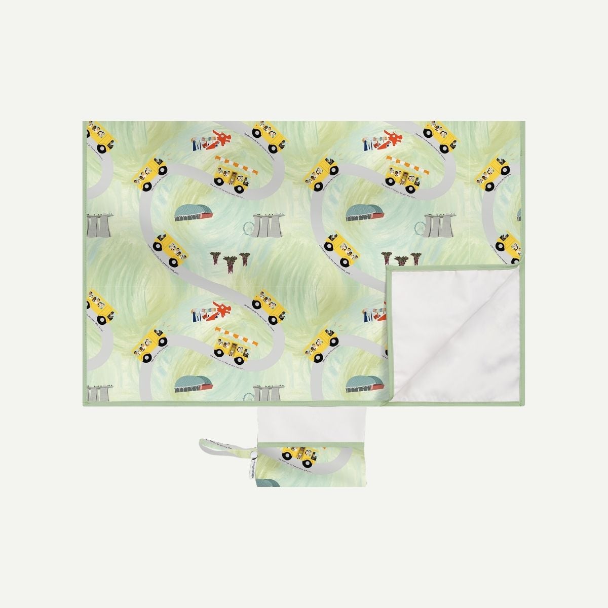 Elly Milley EasyPack Diaper Changing Mat - Wheels on the Bus