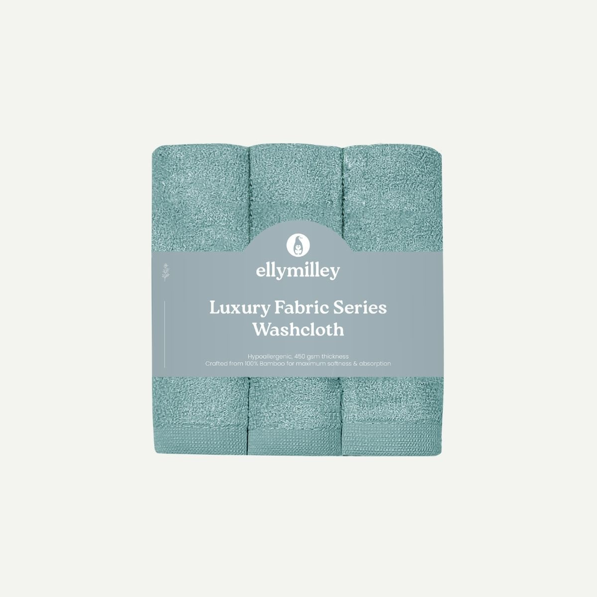 Elly Milley Luxury Fabric Series Wash Cloth - Mint
