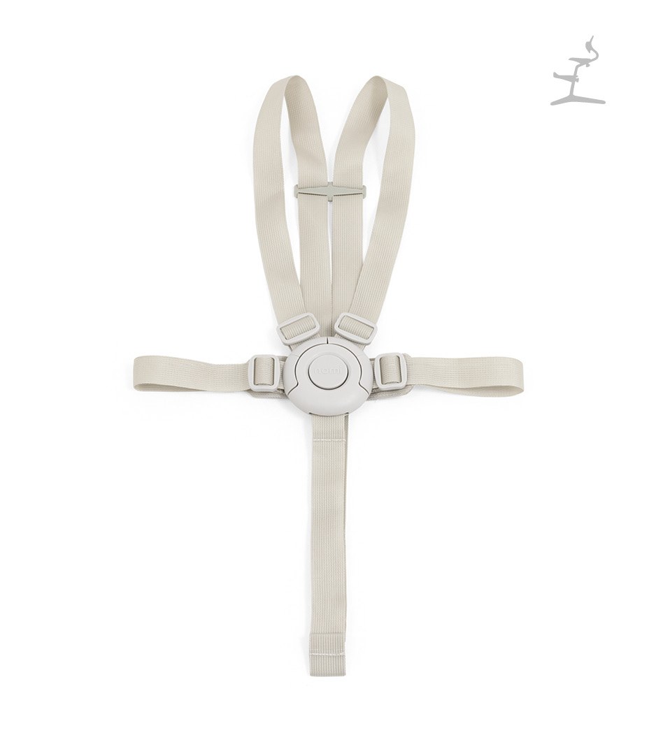 Stokke Nomi five-point safety harness in greige