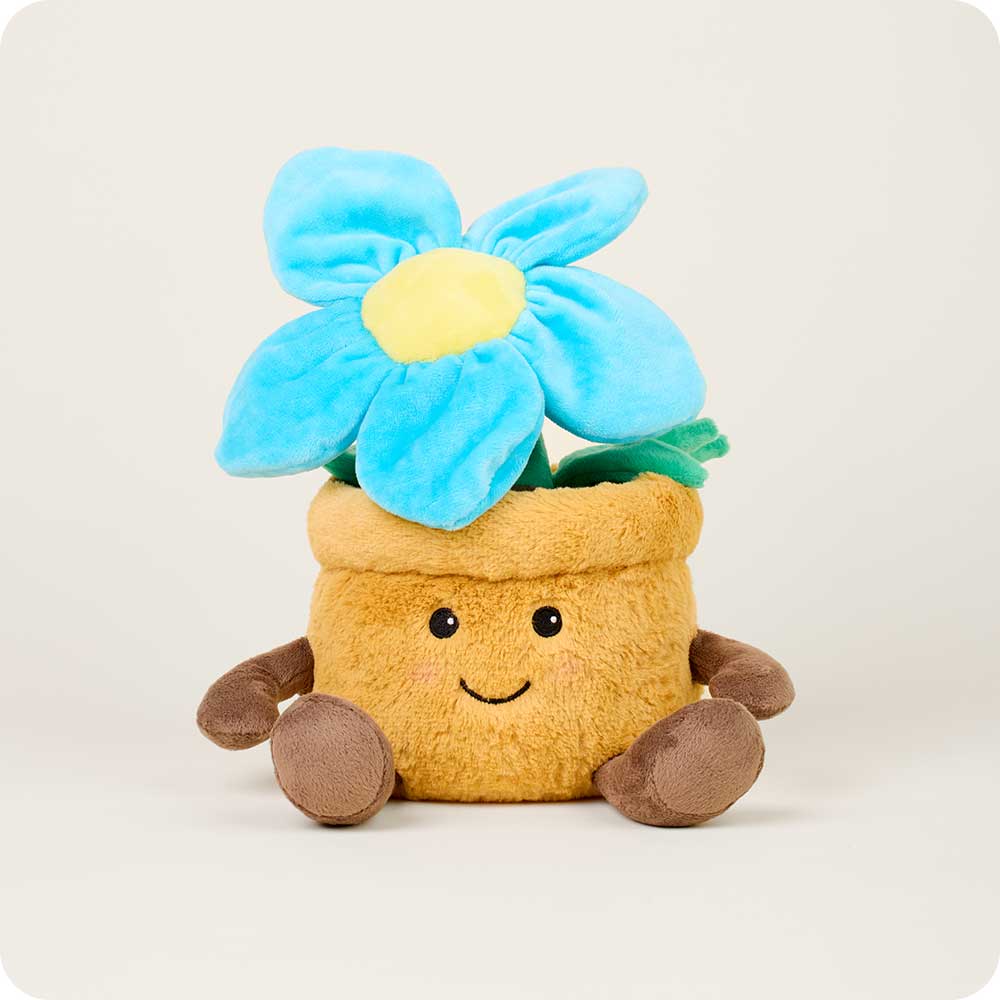 Warmies Soft Toy Blue Flower Pot