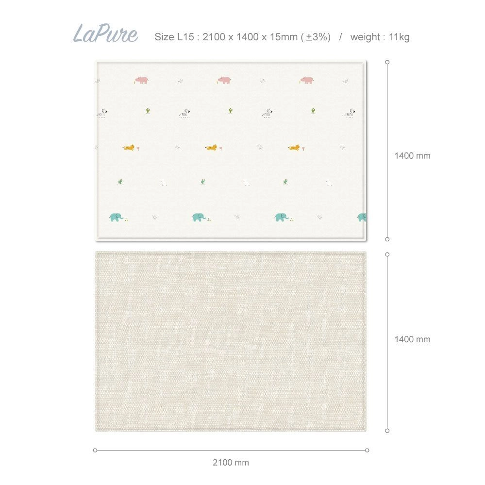 Parklon LaPure Jungle Friends Fabric Beige (size L15)