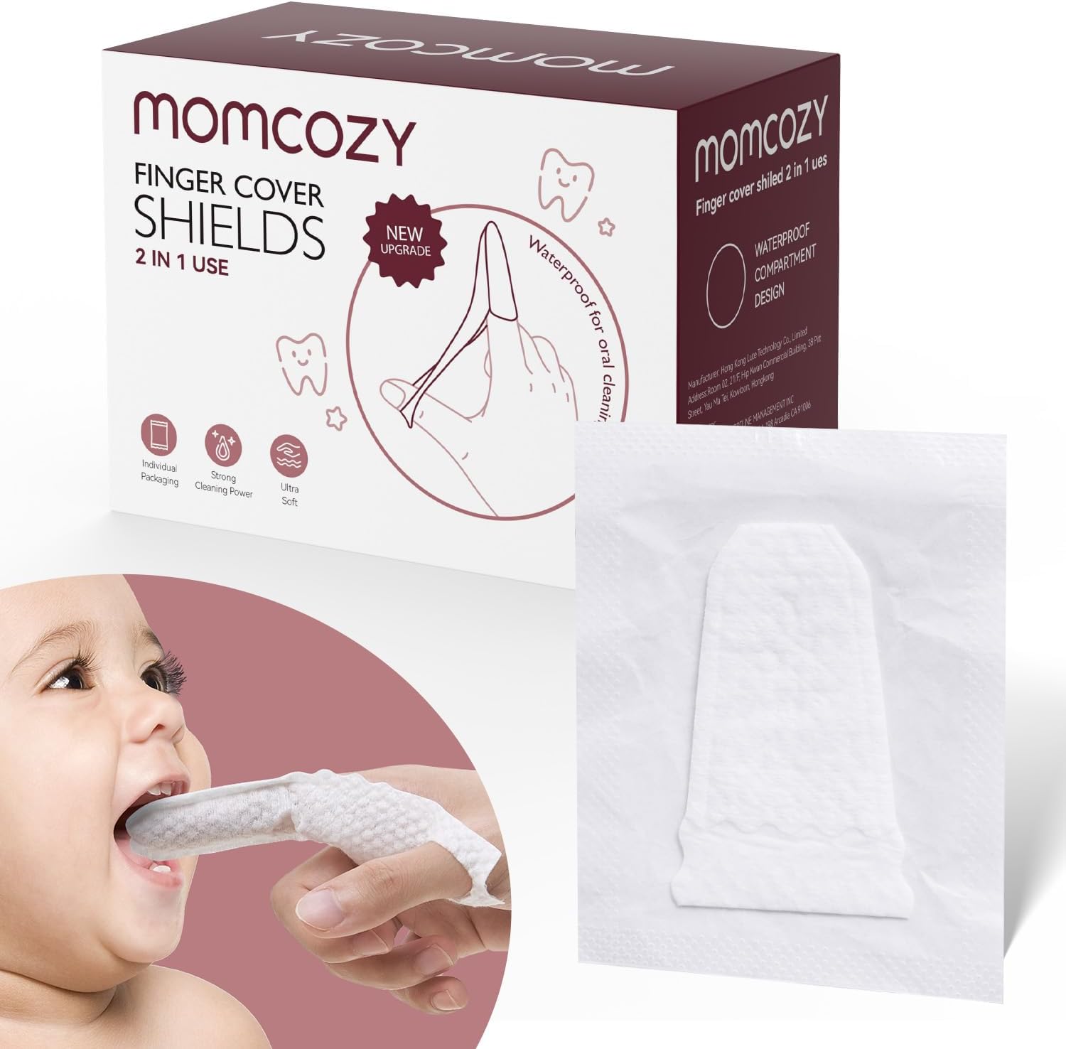 Momcozy Finger Wipes Oral Hygiene Gauze 30 Pack