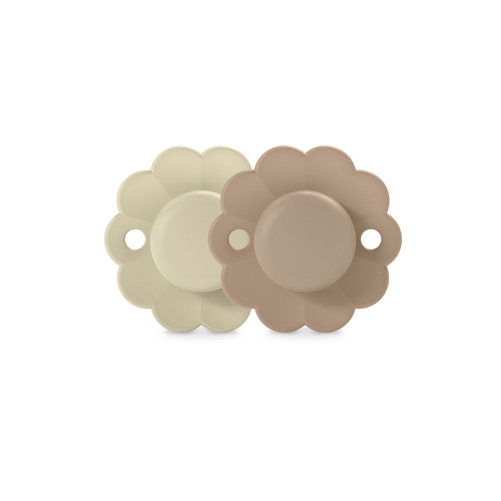 Suavinex Wonder Soother 0-6 Months 2 Pack - Whitecap Grey/Cork