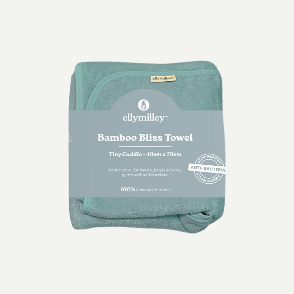 Elly Milley Bamboo Bliss Towel Tiny Cuddle - Mint