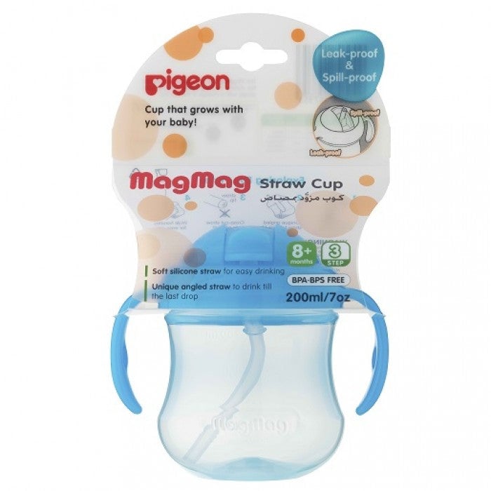 Pigeon MagMag Straw Cup (for 8 months onwards) Sky Blue