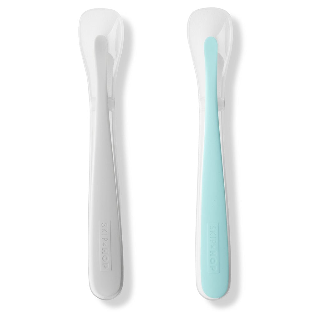 Skip Hop Easy-Feed Spoons - Grey/Soft Teal